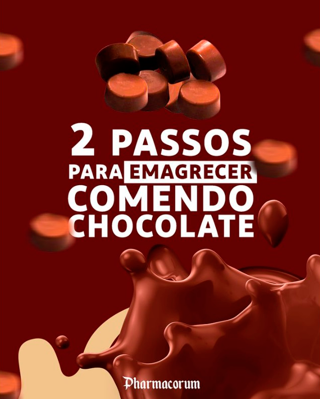 DOIS PASSOS PARA EMAGRECER COMENDO CHOCOLATE